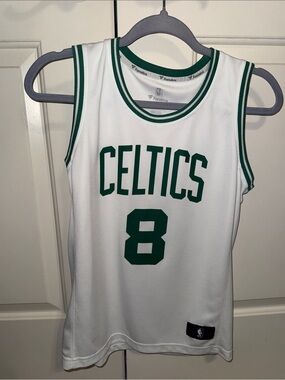 Fanatics White & Green Boston Celtics #8 Walker Jersey Youth L